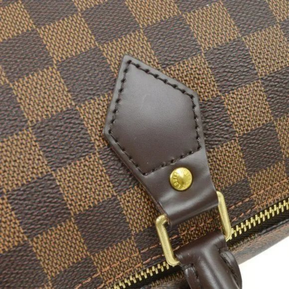 AUTHENTIC LOUIS VUITTON SPEEDY 25 HAND BAG PURSE DAMIER EBENE AA3079 - Picture 4 of 11